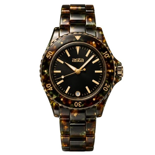 asta-Women Acetate Japan Quartz Watch Midnight Oasis Drift 18201-Acetate Strap