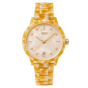 asta-Women Acetate Japan Quartz Watch Summer Sunbeam Drift 18501-Acetate Strap