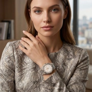 asta-Women Acetate Japan Quartz Watch Stardust Glacial Essence 18701-Acetate Strap