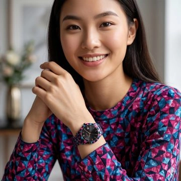asta-Women Acetate Japan Quartz Watch Cyber Quartz Fragment 18801-Acetate Strap