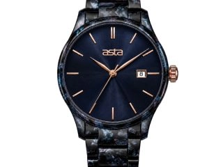 asta-Women Acetate Japan Quartz Watch Deep-Sea Obsidian Swirl 18901-Acetate Strap
