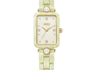 asta-Women Acetate Japan Quartz Watch Lime Sorbet Swirl 19201-Acetate Strap