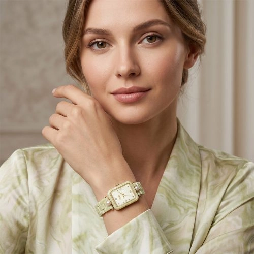 asta-Women Acetate Japan Quartz Watch Lime Sorbet Swirl 19201-Acetate Strap