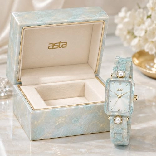 asta-Women Acetate Japan Quartz Watch Azure Wave Essence 19701-Acetate Strap