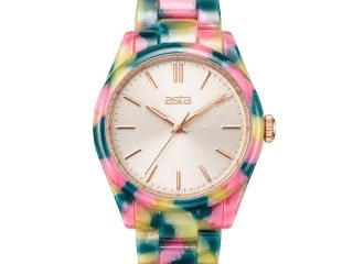 asta-Women Acetate Japan Quartz Watch Palette Oil Swirl 20001-Acetate Strap
