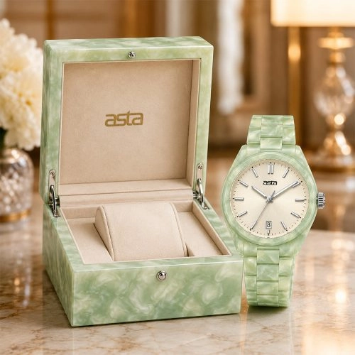 asta-Women Acetate Japan Quartz Watch Misty Mint Essence 20201-Acetate Strap