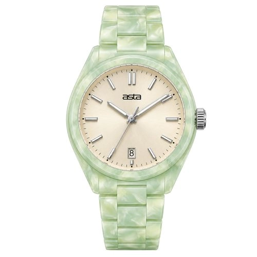 asta-Women Acetate Japan Quartz Watch Misty Mint Essence 20201-Acetate Strap
