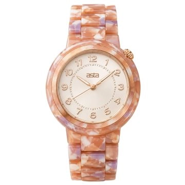 asta-Women Acetate Japan Quartz Watch Volcanic Fire Quartz 20501-Acetate Strap