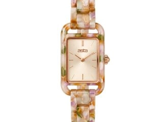 asta-Women Acetate Japan Quartz Watch Arctic Obsidian Matrix 20601-Acetate Strap