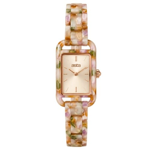 Reloj de cuarzo «Arctic Obsidian Matrix 20601» de Asta-Women, con correa de acetato, fabricado en Japón
