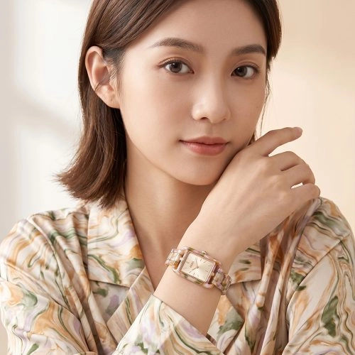 Reloj de cuarzo «Arctic Obsidian Matrix 20601» de Asta-Women, con correa de acetato, fabricado en Japón
