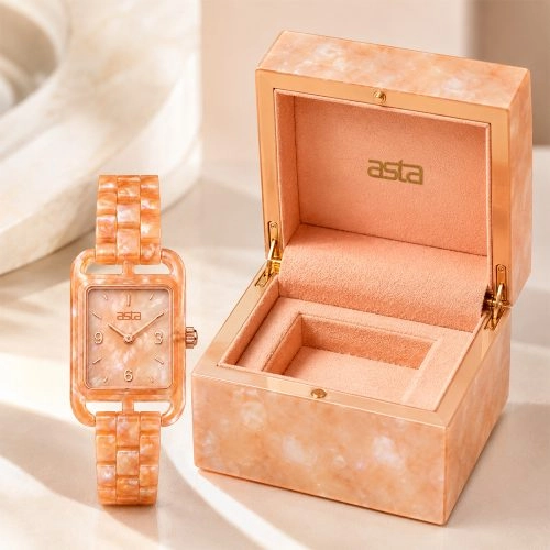 asta-Women Acetate Japan Quartz Watch Monet Glacial Essence 20801-Acetate Strap