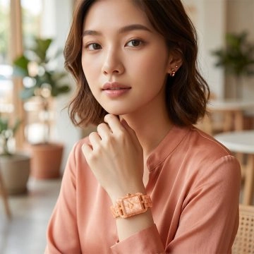 asta-Women Acetate Japan Quartz Watch Monet Glacial Essence 20801-Acetate Strap