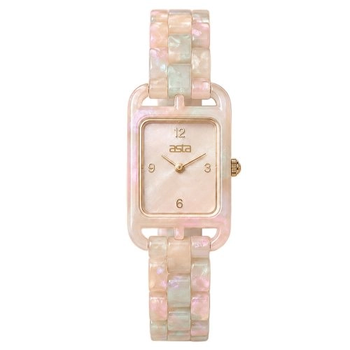 asta-Women Acetate Japan Quartz Watch Peach Sorbet Essence 20901-Acetate Strap