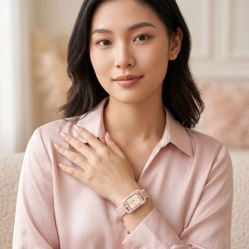 asta-Women Acetate Japan Quartz Watch Peach Sorbet Essence 20901-Acetate Strap