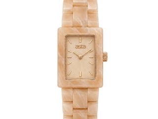 asta-Women Acetate Japan Quartz Watch Alabaster Almond Essence 21301-Acetate Strap
