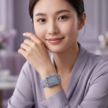 asta-Women Acetate Japan Quartz Watch Glacial Mist Swirl 21501-Acetate Strap