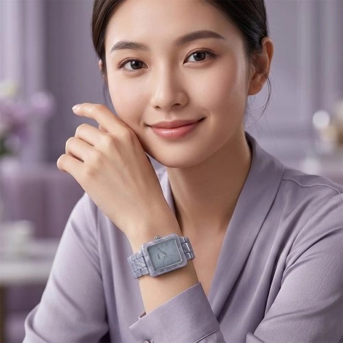 asta-Women Acetate Japan Quartz Watch Glacial Mist Swirl 21501-Acetate Strap