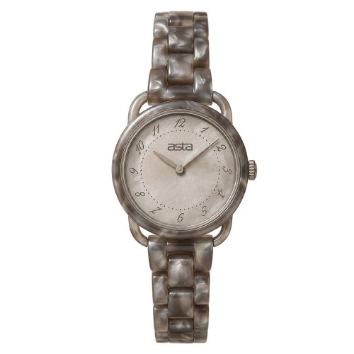 asta-Women Acetate Japan Quartz Watch Glacial Ash Jade Swirl 21801-Acetate Strap
