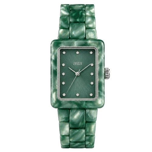 asta-Women Acetate Japan Quartz Watch Jadeite Ore Essence 21601-Acetate Strap