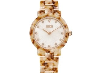 asta-Women Acetate Japan Quartz Watch Alabaster Creamy Essence 22201-Acetate Strap