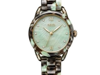 asta-Women Acetate Japan Quartz Watch Silent Jadeite Drift 22701-Acetate Strap
