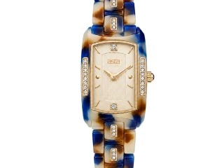 asta-Women Acetate Japan Quartz Watch Cobalt Amber Matrix Essence 23401-Acetate Strap