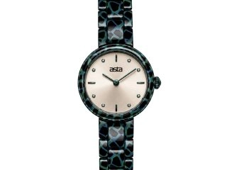 asta-Women Acetate Japan Quartz Watch Silent Aurora Drift 23501-Acetate Strap