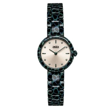 asta-Women Acetate Japan Quartz Watch Silent Aurora Drift 23501-Acetate Strap