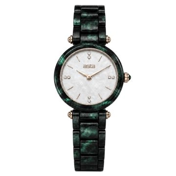 asta-Women Acetate Japan Quartz Watch Midnight Moss Ore Essence 23601-Acetate Strap