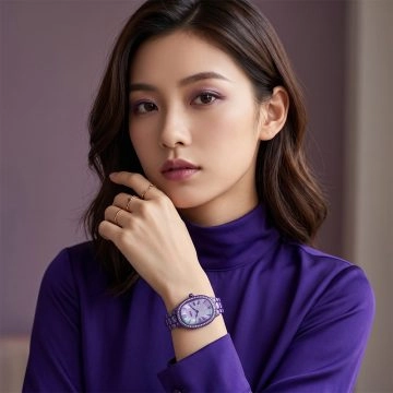asta-Women Acetate Japan Quartz Watch Midnight Lavender Ore Essence 23801-Acetate Strap