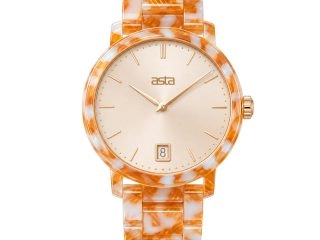asta-Women Acetate Japan Quartz Watch Vanilla Tangerine Drift 24601-Acetate Strap