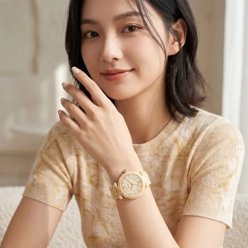 asta-Women Acetate Japan Quartz Watch Alabaster Creamy Essence 25001-Acetate Strap