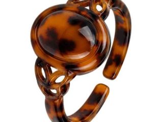 asta-Acetate Ring Vintage Honey Tortoise ID14.1mm/C44.2mm-4301