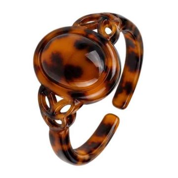 asta-Acetate Ring Vintage Honey Tortoise ID14.1mm/C44.2mm-4301