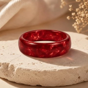 asta-Acetate Ring Scarlet Velvet Glow ID14.1mm/C44.2mm-4601