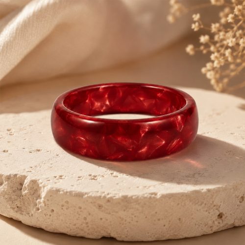 asta-Acetate Ring Scarlet Velvet Glow ID14.1mm/C44.2mm-4601