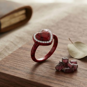 asta-Acetate Ring Scarlet Lava Stone ID14.1mm/C44.2mm-4701