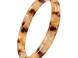 asta-Acetate Bangle Bracelet  Caramel Amber Veil ID50mm/IC157.1mm-11101