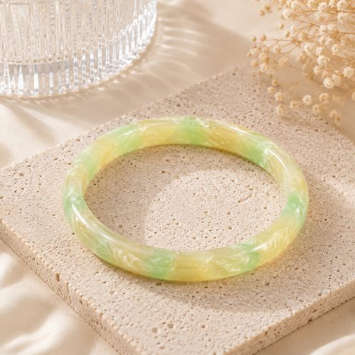 asta-Acetate Bangle Bracelet  Citron Jade Pearl ID50mm/IC157.1mm-11102