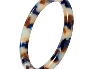 asta-Acetate Bangle Bracelet  Cobalt Amber Matrix Essence ID50mm/IC157.1mm-11104