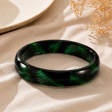 asta-Acetate Bangle Bracelet  Midnight Moss Ore Essence ID50mm/IC157.1mm-11201