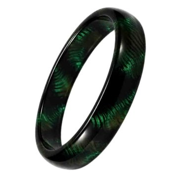 Pulsera rígida de acetato de asta  Midnight Moss Ore Essence ID50 mm/IC157,1 mm-11201