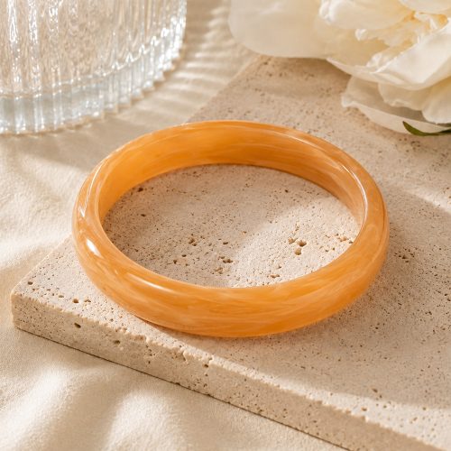asta-Acetate Bangle Bracelet  Sorbet Apricot Essence ID50mm/IC157.1mm-11202
