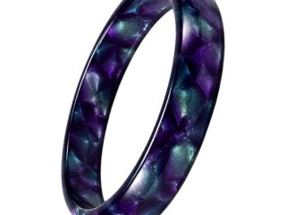 asta-Acetate Bangle Bracelet  Midnight Lavender Ore Essence ID50mm/IC157.1mm-11203