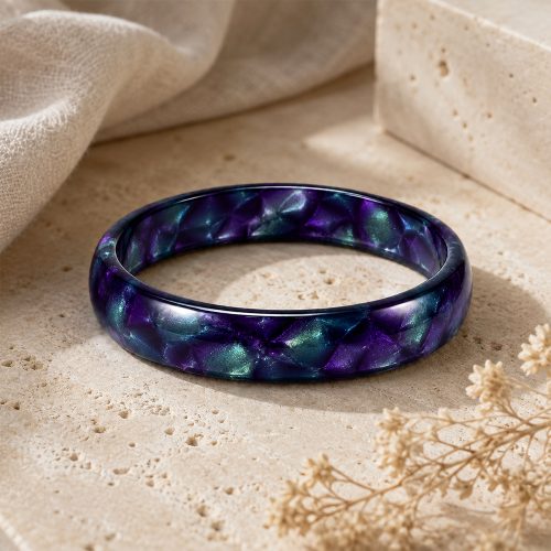asta-Acetate Bangle Bracelet  Midnight Lavender Ore Essence ID50mm/IC157.1mm-11203