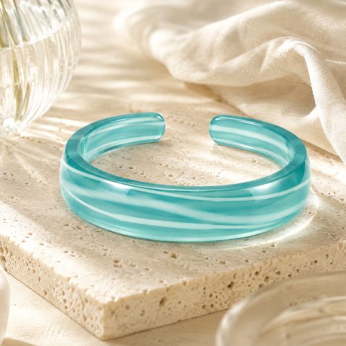 asta-Acetate Bangle Bracelet  Morning Aqua Glow ID50mm/IC157.1mm-11302