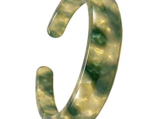 asta-Acetate Bangle Bracelet  Emerald Gilded Veil ID50mm/IC157.1mm-11305