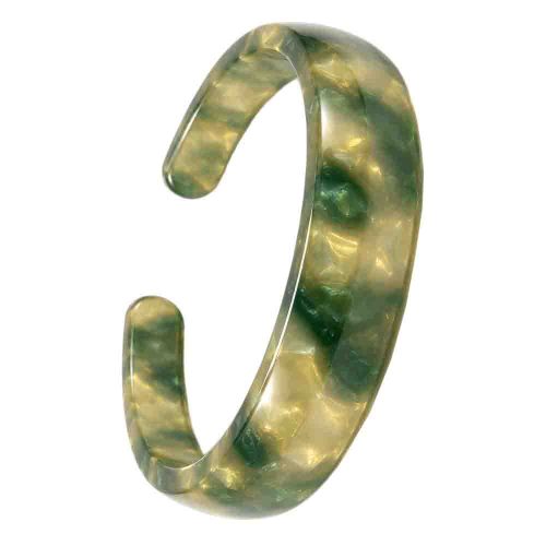 asta-Acetate Bangle Bracelet  Emerald Gilded Veil ID50mm/IC157.1mm-11305