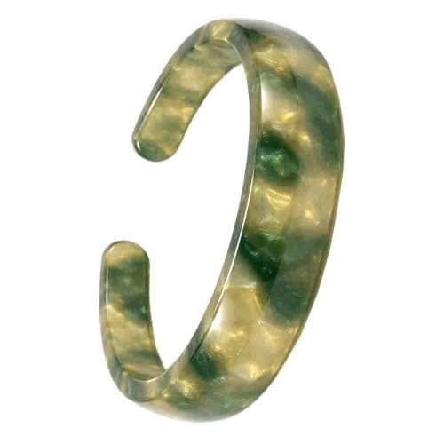 asta-Acetate Bangle Bracelet  Emerald Gilded Veil ID50mm/IC157.1mm-11305